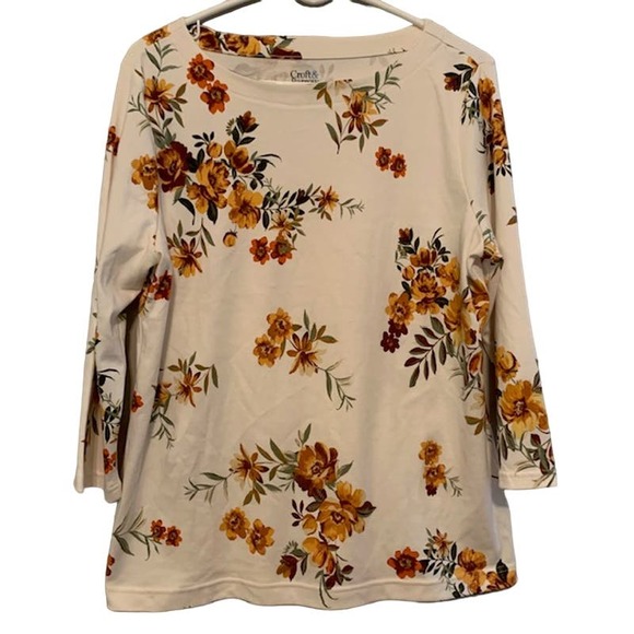 Ladies "Croft & Barrow" Floral Top - Size Large - Picture 1 of 5
